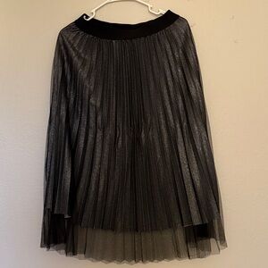 Elegant Black Pleated Skirt